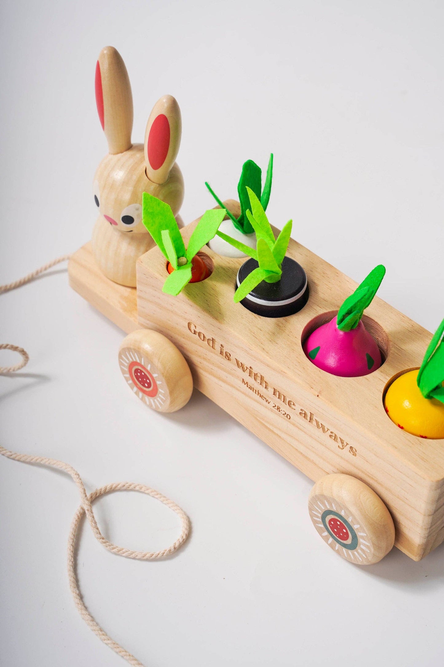 Pull-Along Wooden Bunny