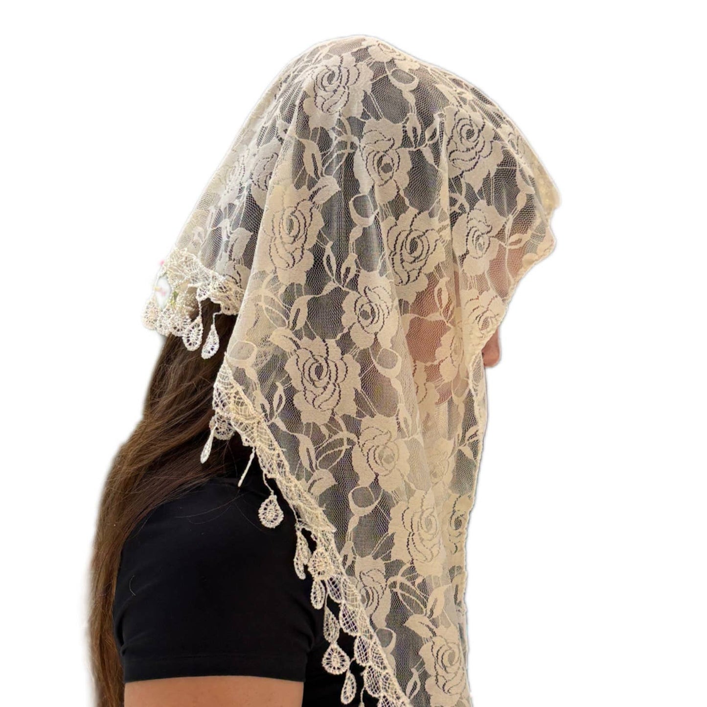 St. Clare of Assisi Veil - CREAM  (60" x 20")