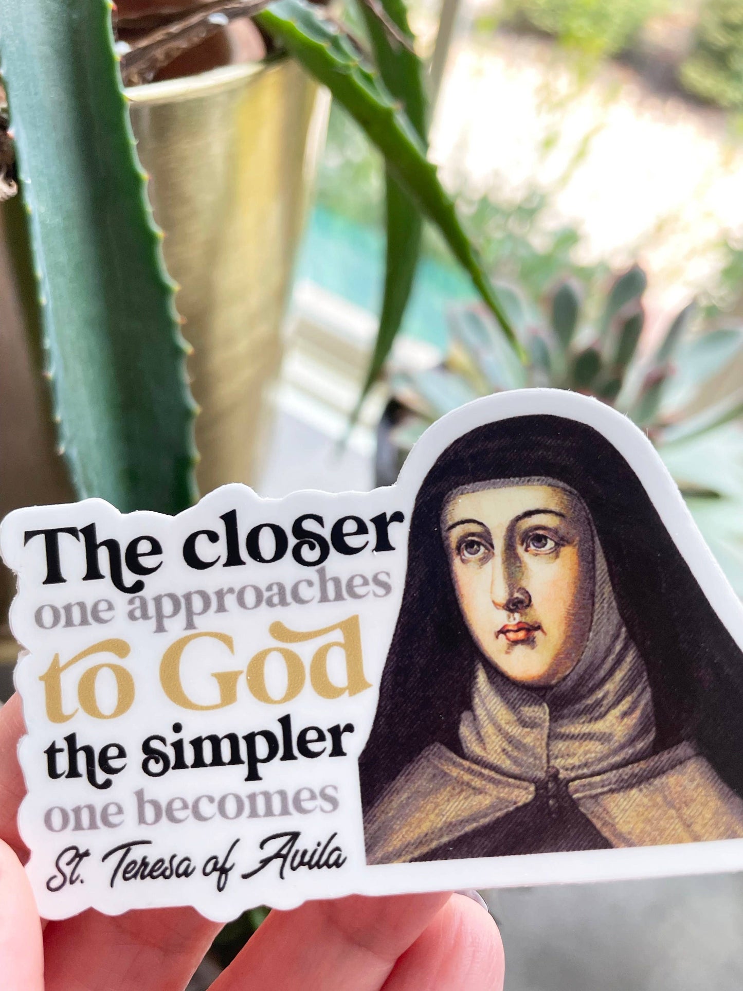 St. Teresa of Avila Waterproof Catholic Sticker