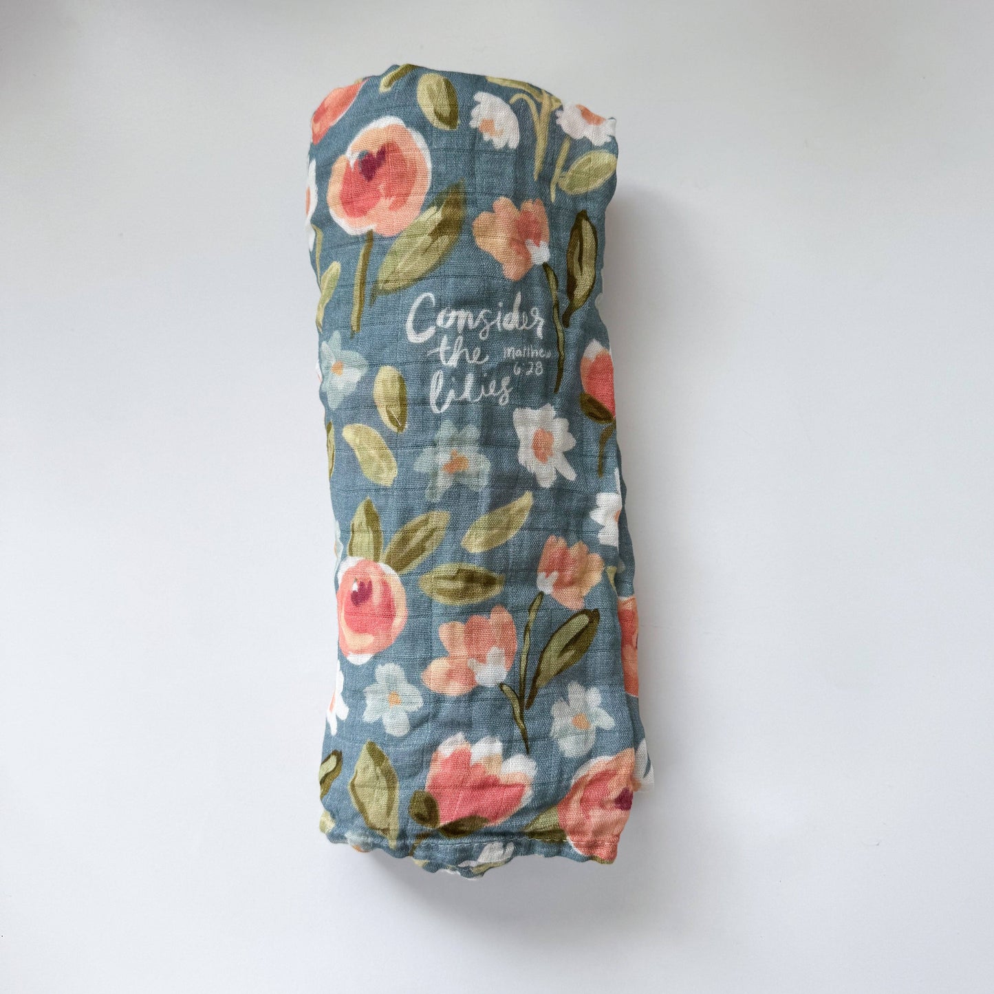 Consider the Lilies Muslin Blanket Swaddle