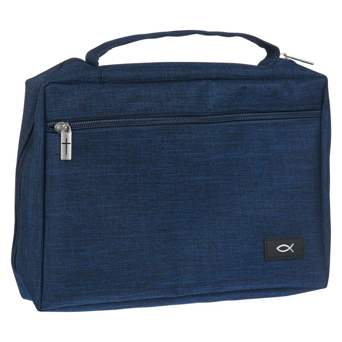 Bible Cover Value Navy Ichthus Patch