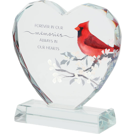 In Our Hearts - 4" Crystal Heart Plaque