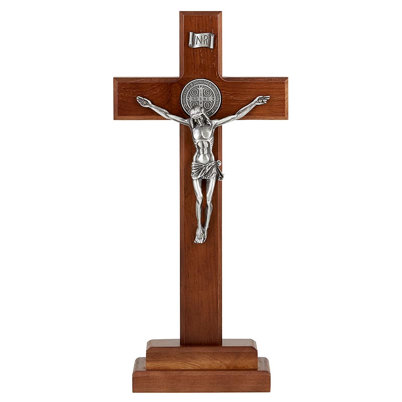 13" Standing St. Benedict Crucifix