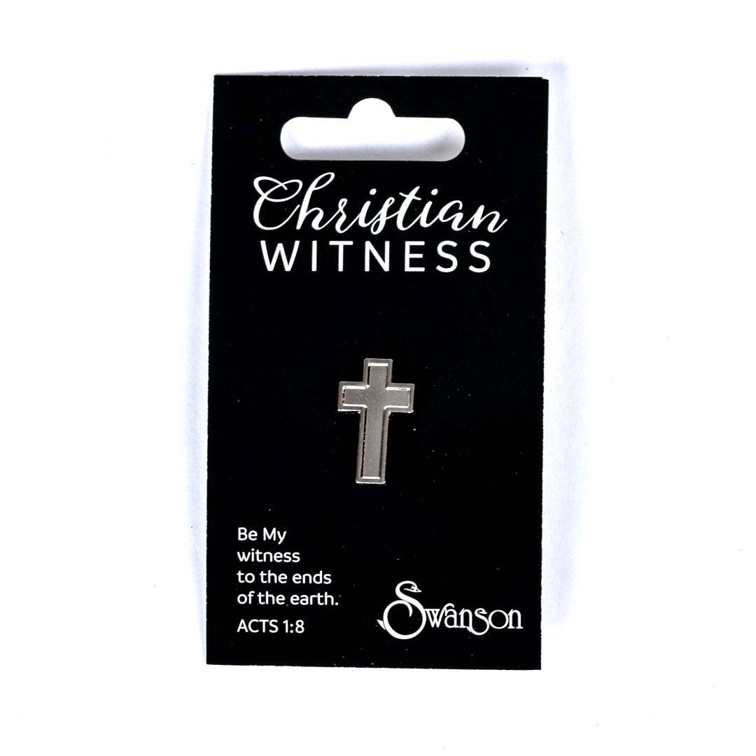 Silver Cross Lapel Pins