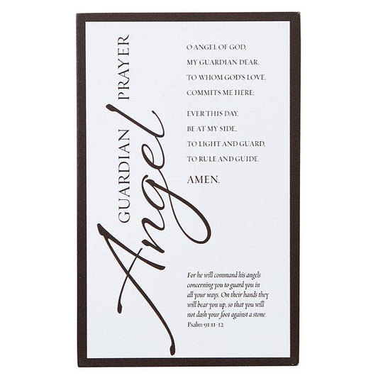 Guardian Angel Prayer Plaque