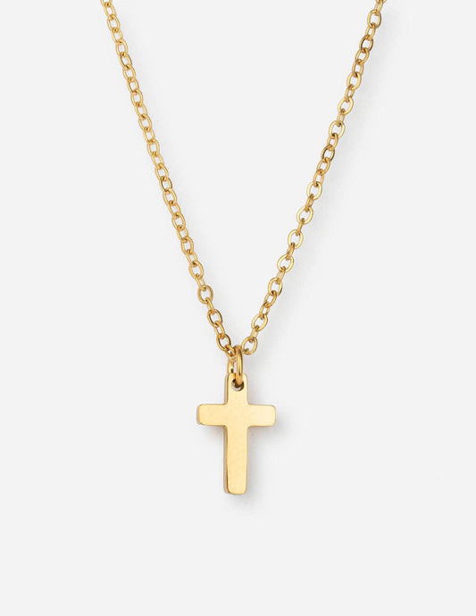 Petite Gold Cross Necklace