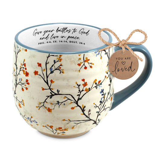 Give Your Battles Mug Blooming Joy