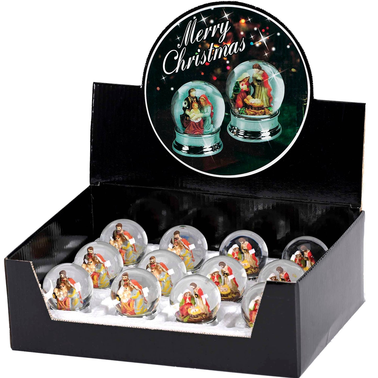 NATIVITY-GLS/MTL/RSN-SNOW GLBE