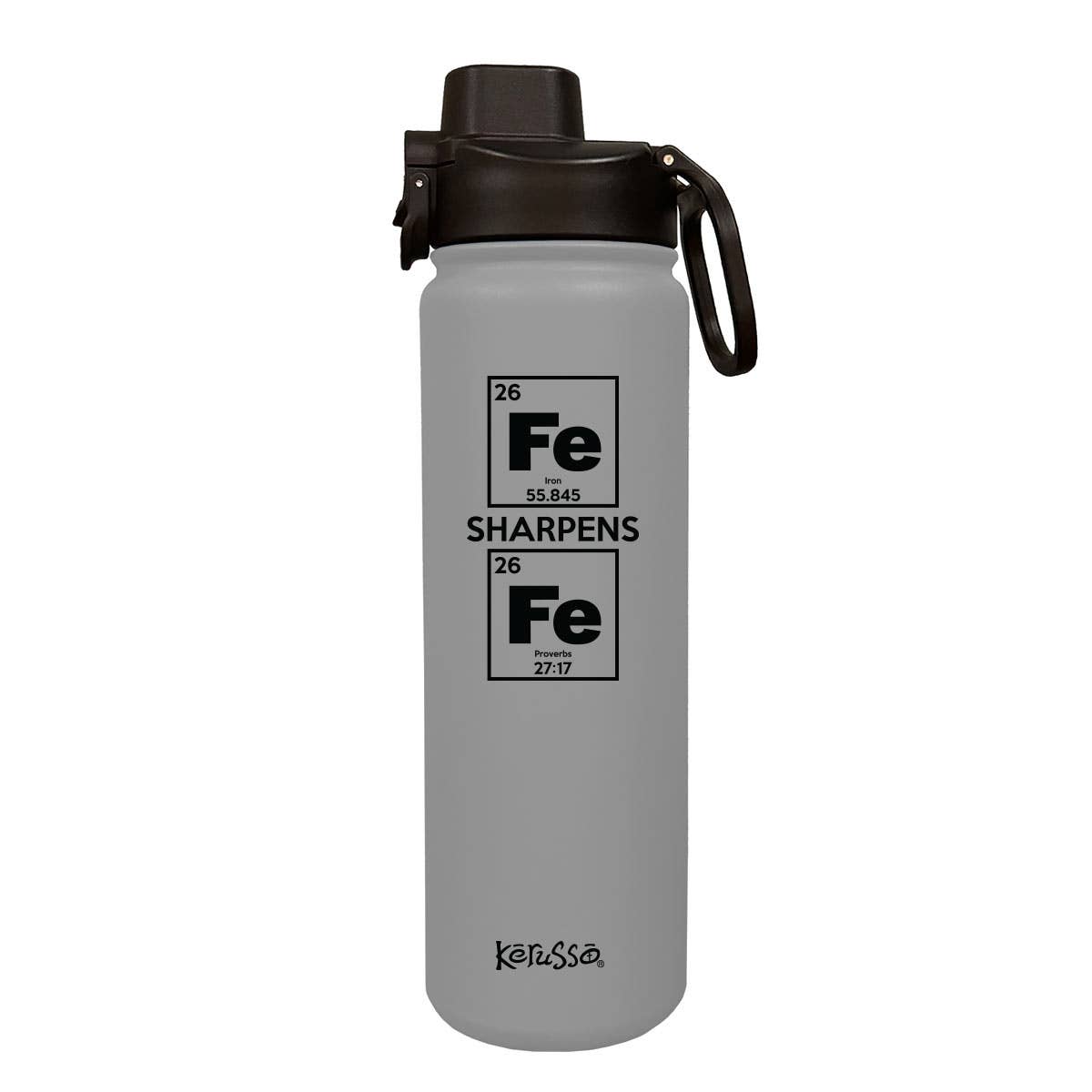 Kerusso 24 oz Stainless Steel Bottle Iron Sharpens Iron