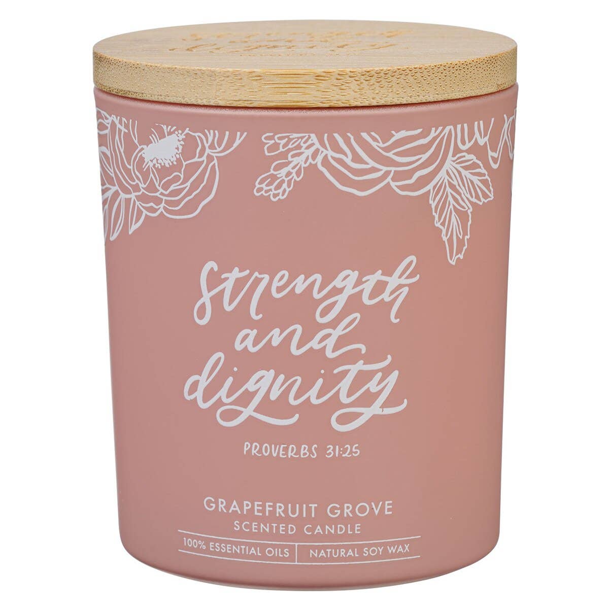 Pink Strength & Dignity Soy Candle