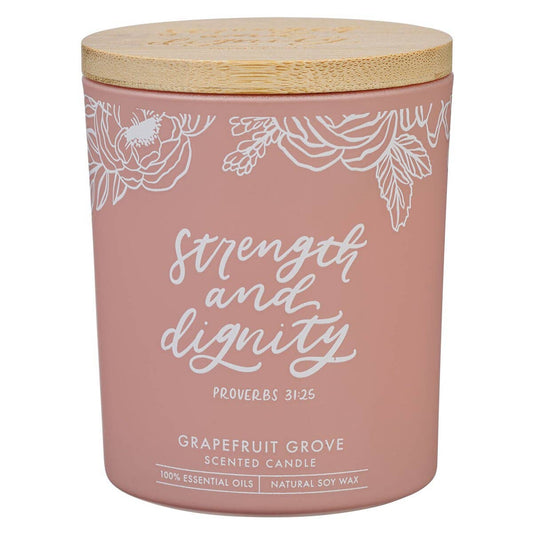 Pink Strength & Dignity Soy Candle