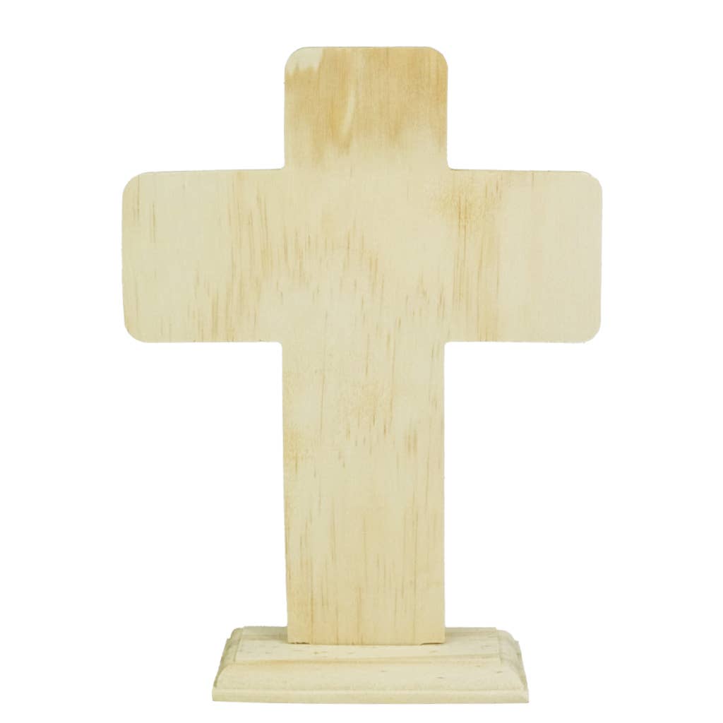 Stand Wooden Cross 6 x21cm