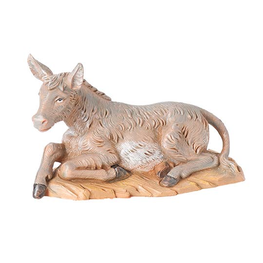 Fontanini 5" Scale Seated Donkey Nativity Figure