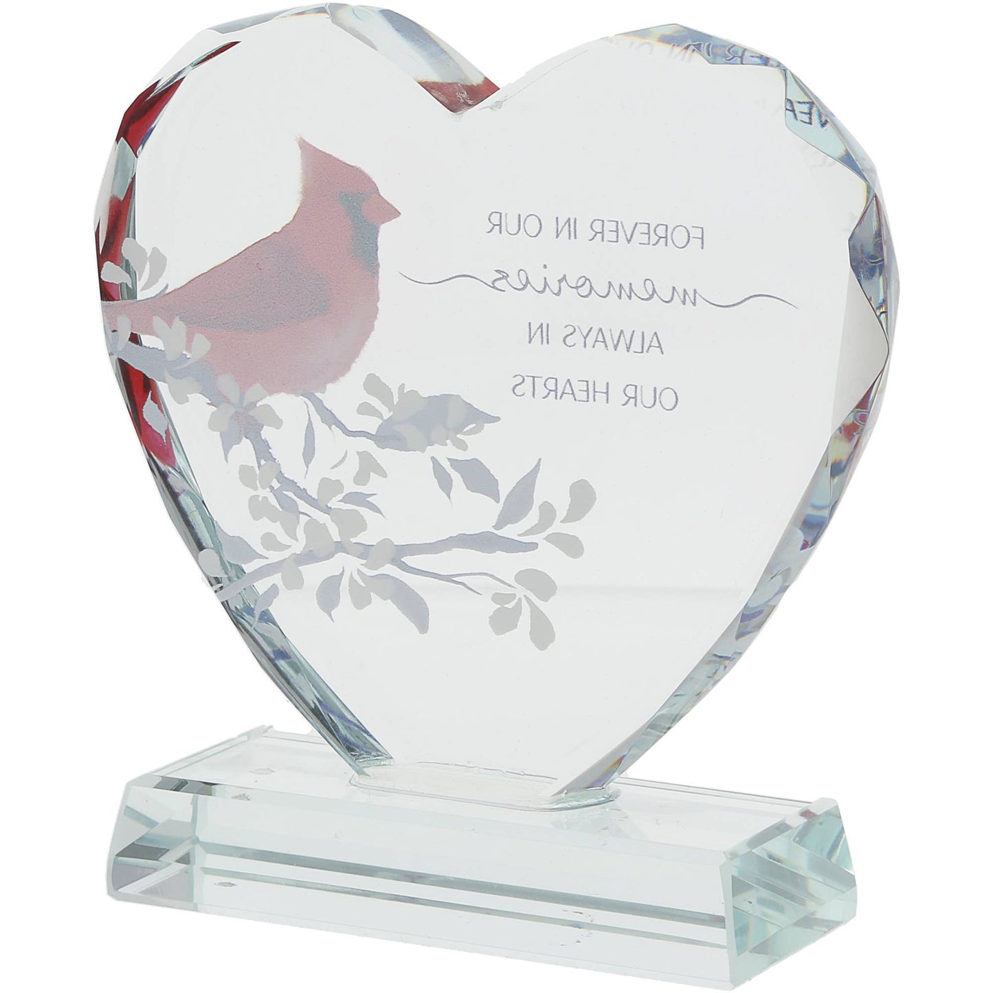 In Our Hearts - 4" Crystal Heart Plaque