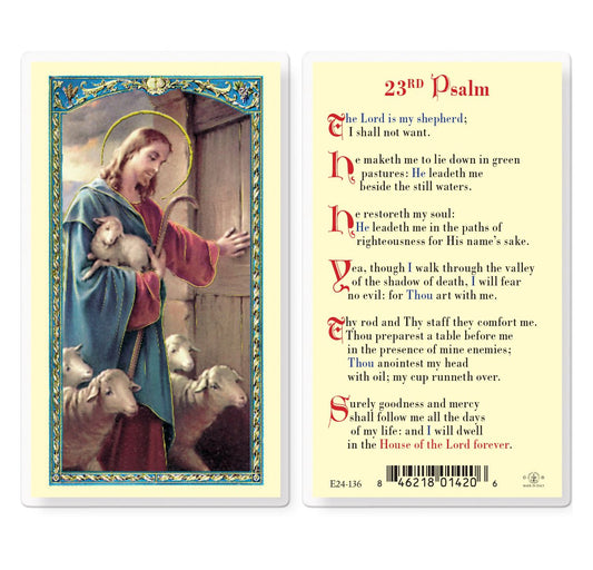 Psalm 23 Laminated Prayer Card - Good Shepherd