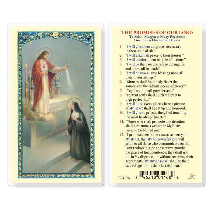 St. Margaret Mary Alacoque Laminated Holy Card