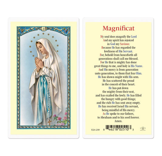 Magnificat Our Lady of Lourdes Holy Card