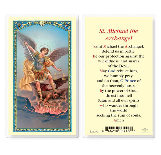 Prayer to Saint Michael Holy Card