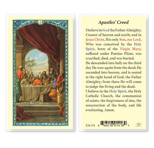 Apostles Creed Last Supper Holy Card