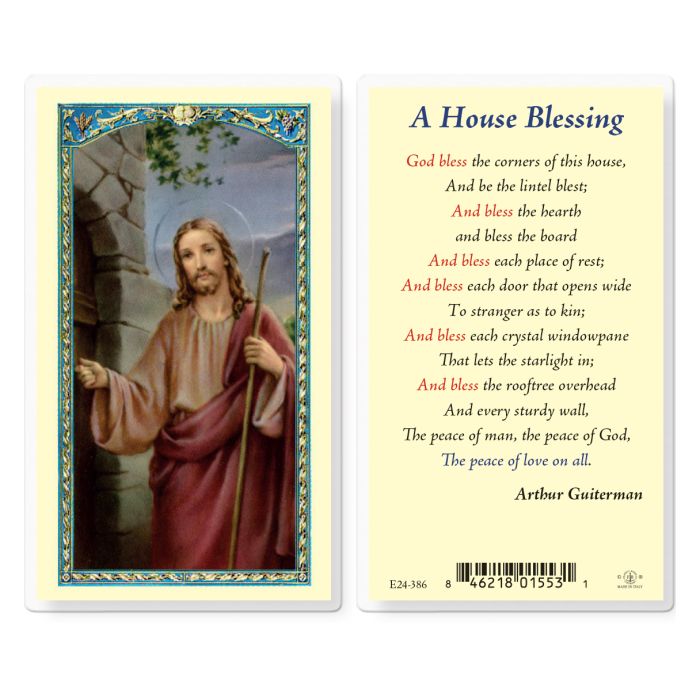 A House Blessing Laminated Holy Card