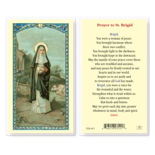 St. Brigid Laminated Prayer Card