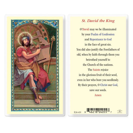 St. David Laminated Holy Card