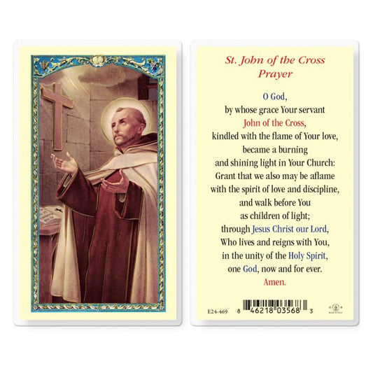St. John of the Cross Laminated Prayer Card
