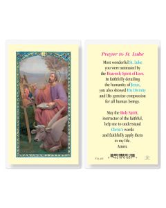 St. Luke Laminated Holy Card