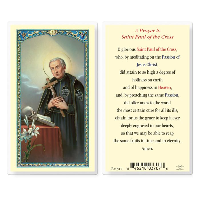 Saint Paul of the Cross Holy Card