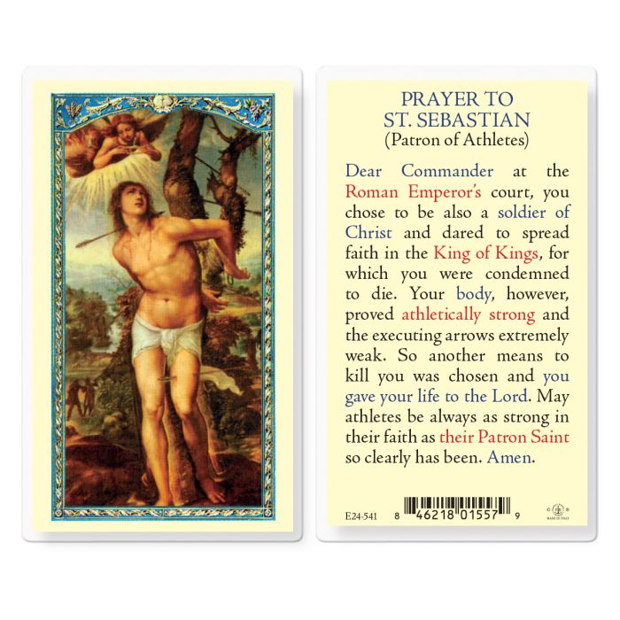 St. Sebastian Laminated Prayer Card