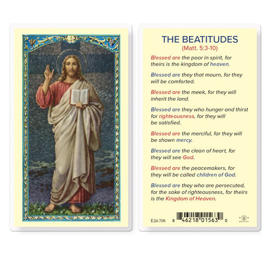 The Beatitudes the Christ Blessing Holy Card
