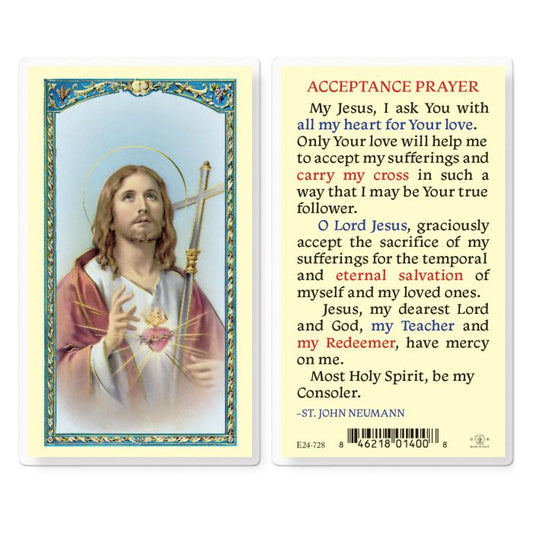 Acceptance Prayer Laminated Prayer Card
