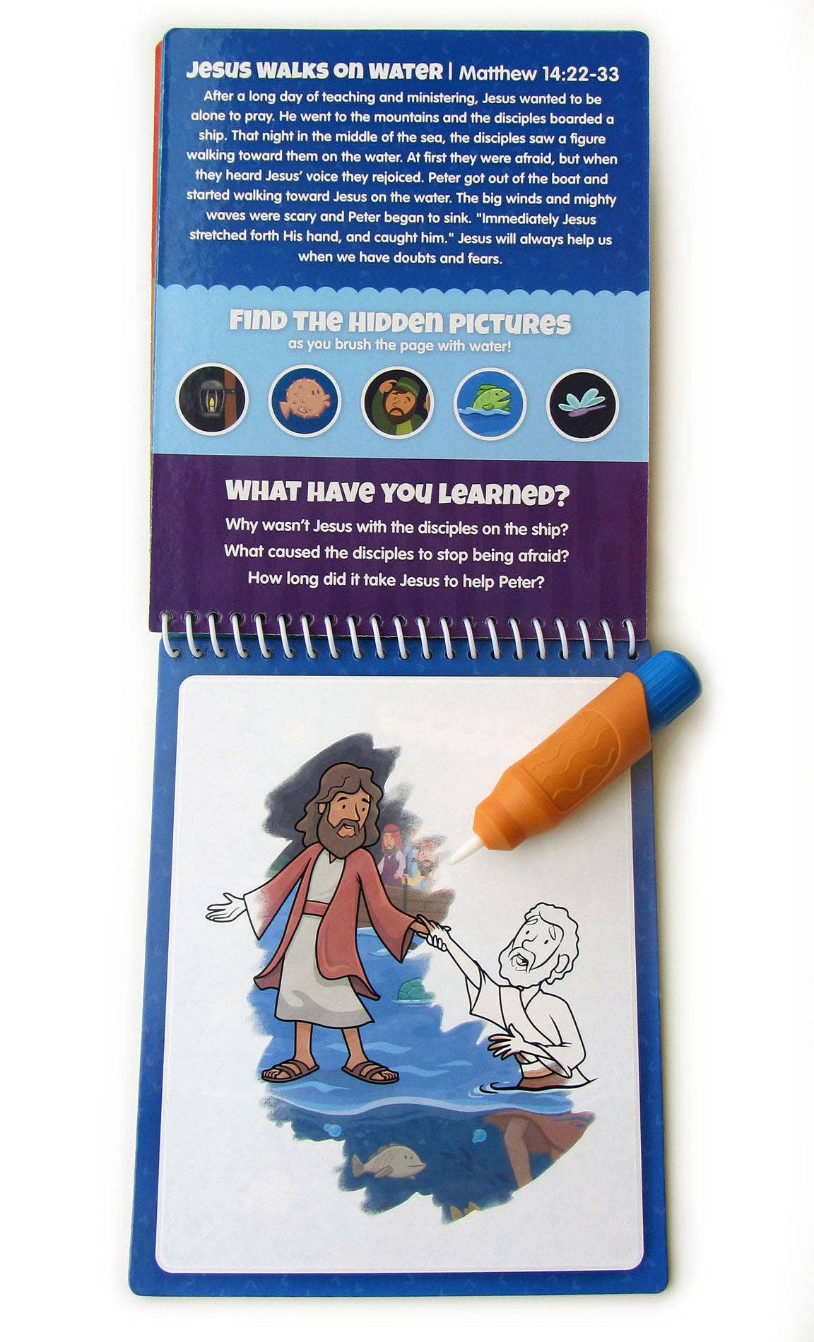New Testament Aqua Brush Activity Book, Reusable Travel Activity