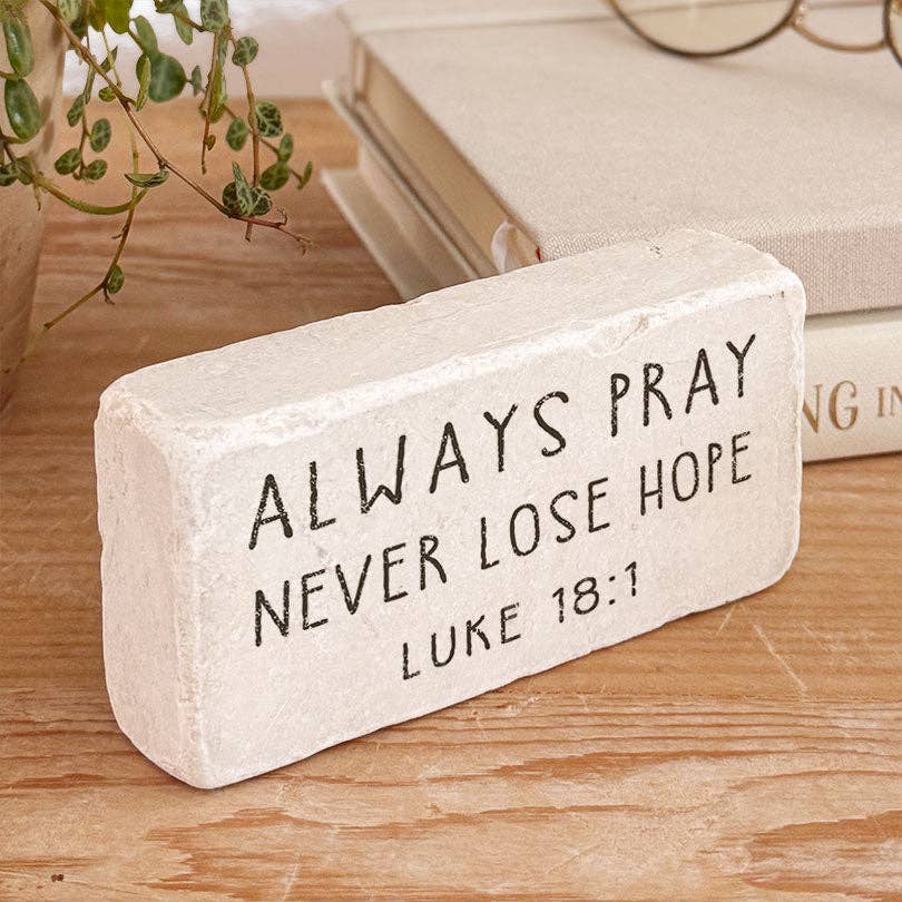 648 | Luke 18:1 Stone Block