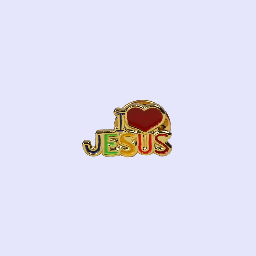 Lapel Pin I Love Jesus PK3