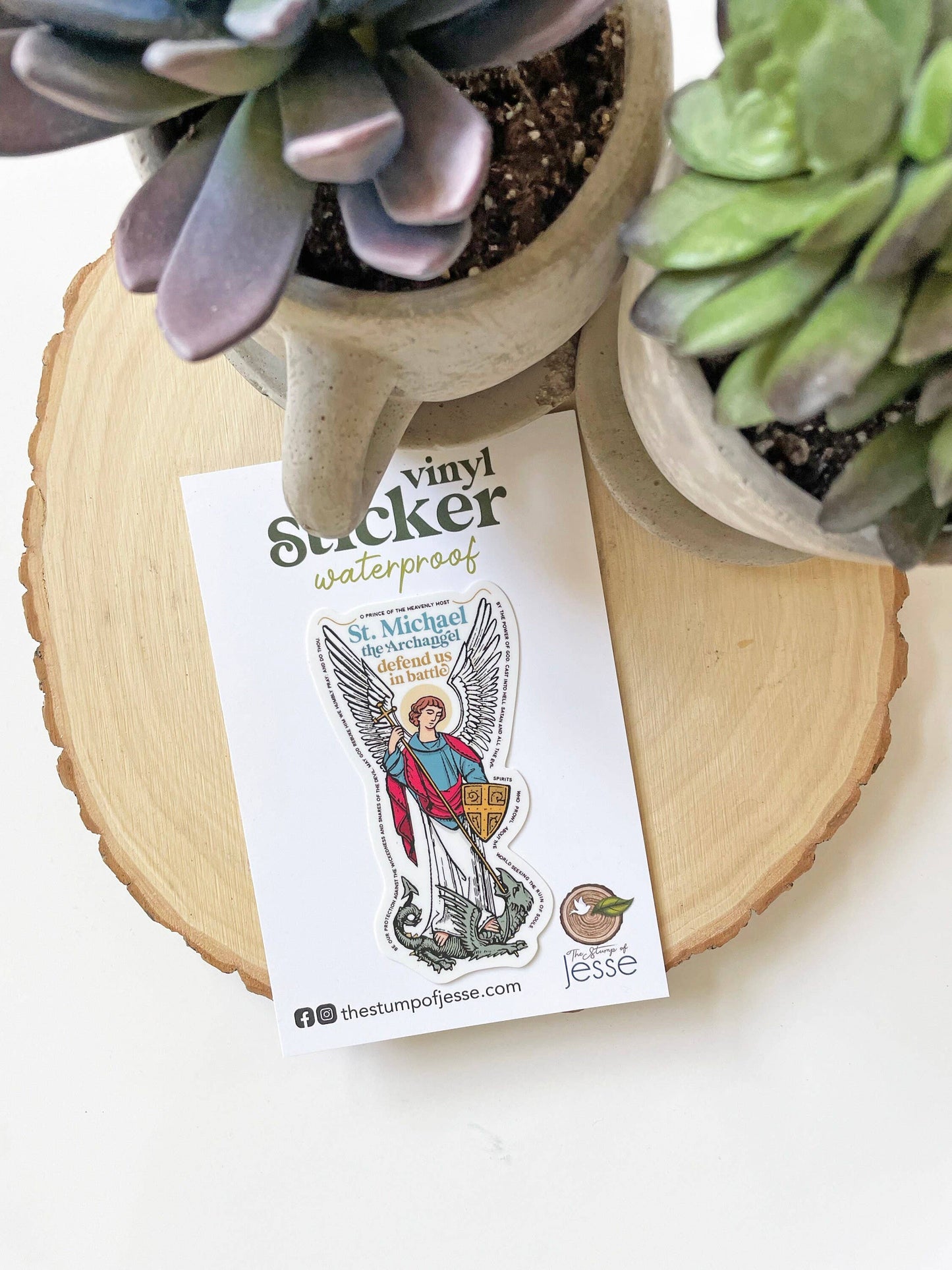 St. Michael The Archangel Waterproof Catholic Sticker