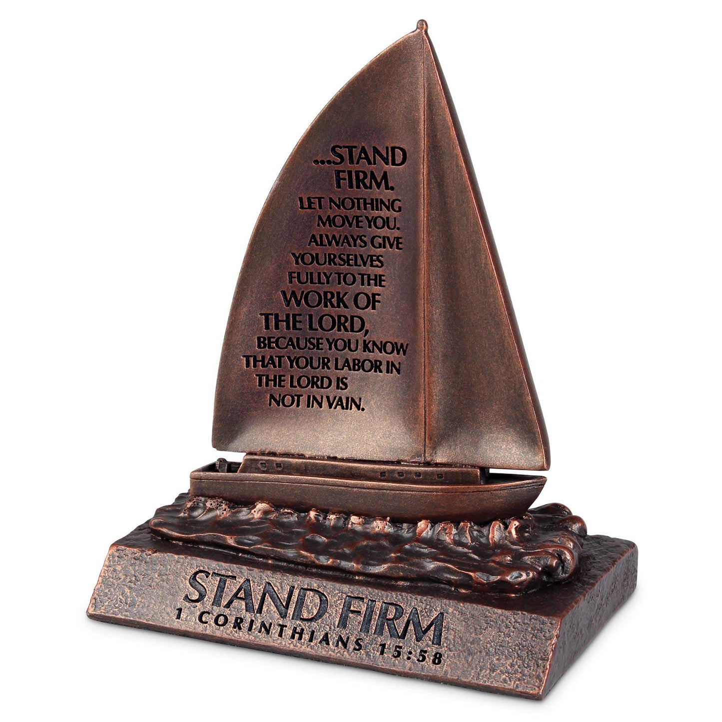 LCP Stand Firm Moments of Faith Small Bronze-Look Sculpture