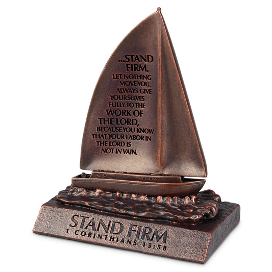 LCP Stand Firm Moments of Faith Small Bronze-Look Sculpture