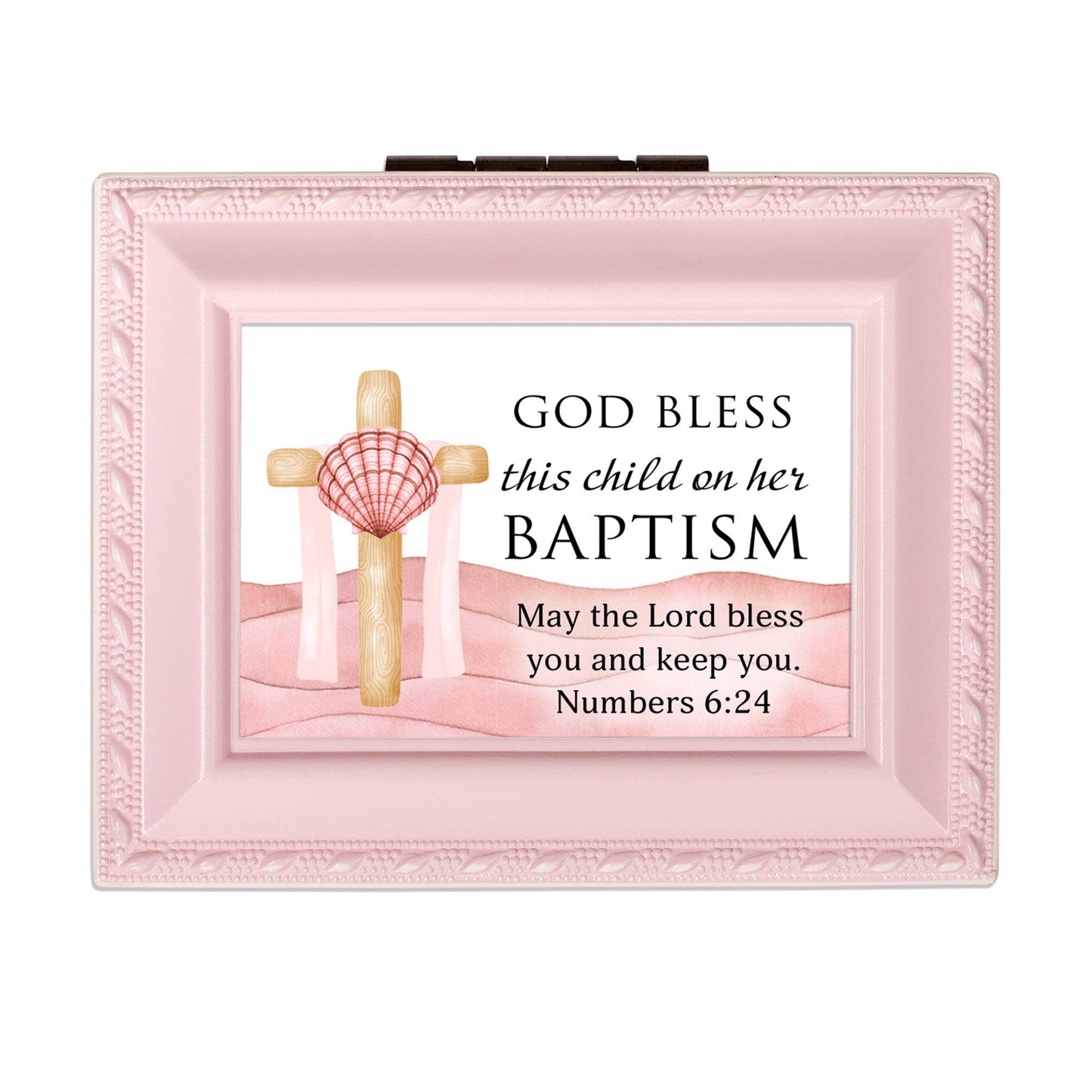KeepsakeBox God Bless Child Baptism Pink