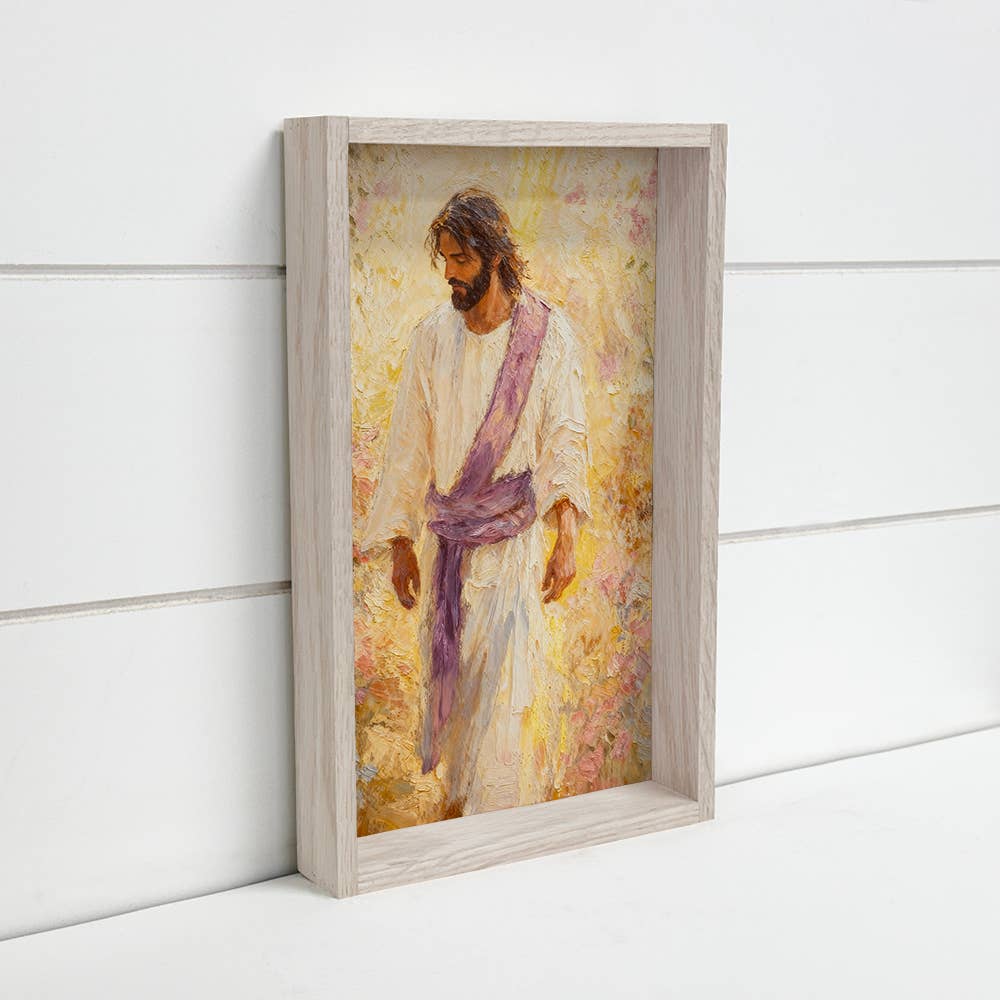 Jesus Golden Radiance - Farmhouse Bedroom Canvas Wall Art