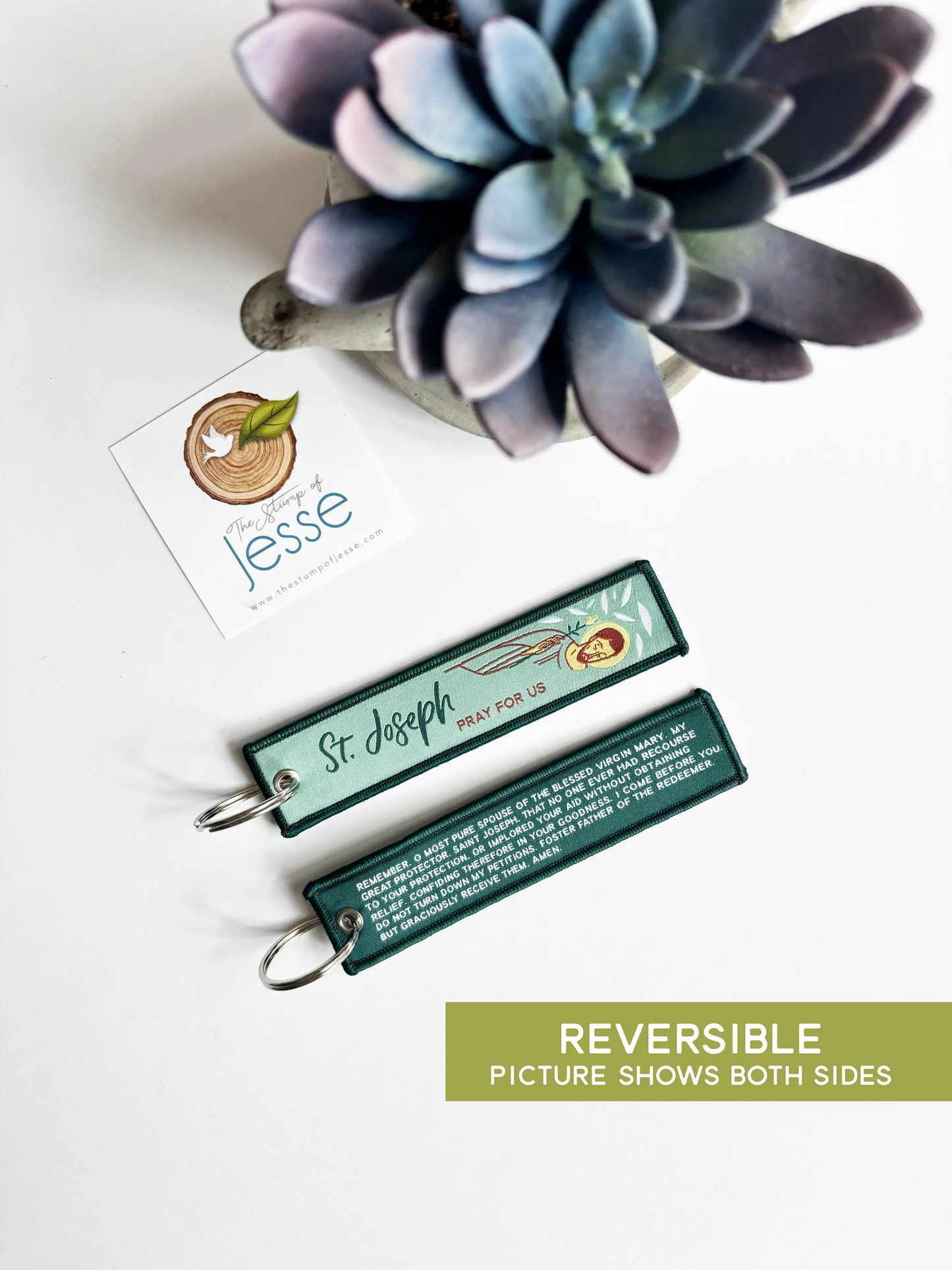 St. Joseph Woven Keychain I Catholic Keychain & Gift 