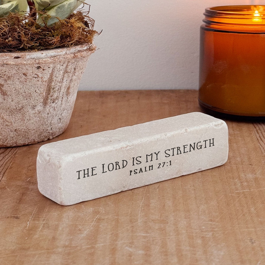 Psalm 27:1 Stone Block