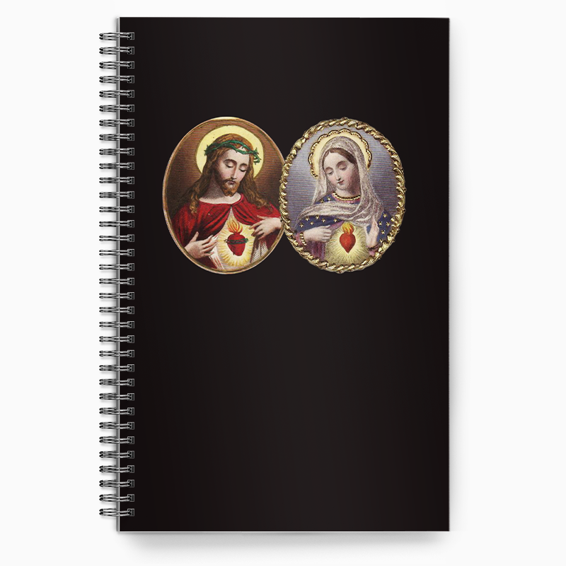 Two Sacred Hearts (black) Journal