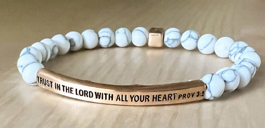 Trust in the Lord Bracelet – Proverbs 3:5 Beaded Bracelet