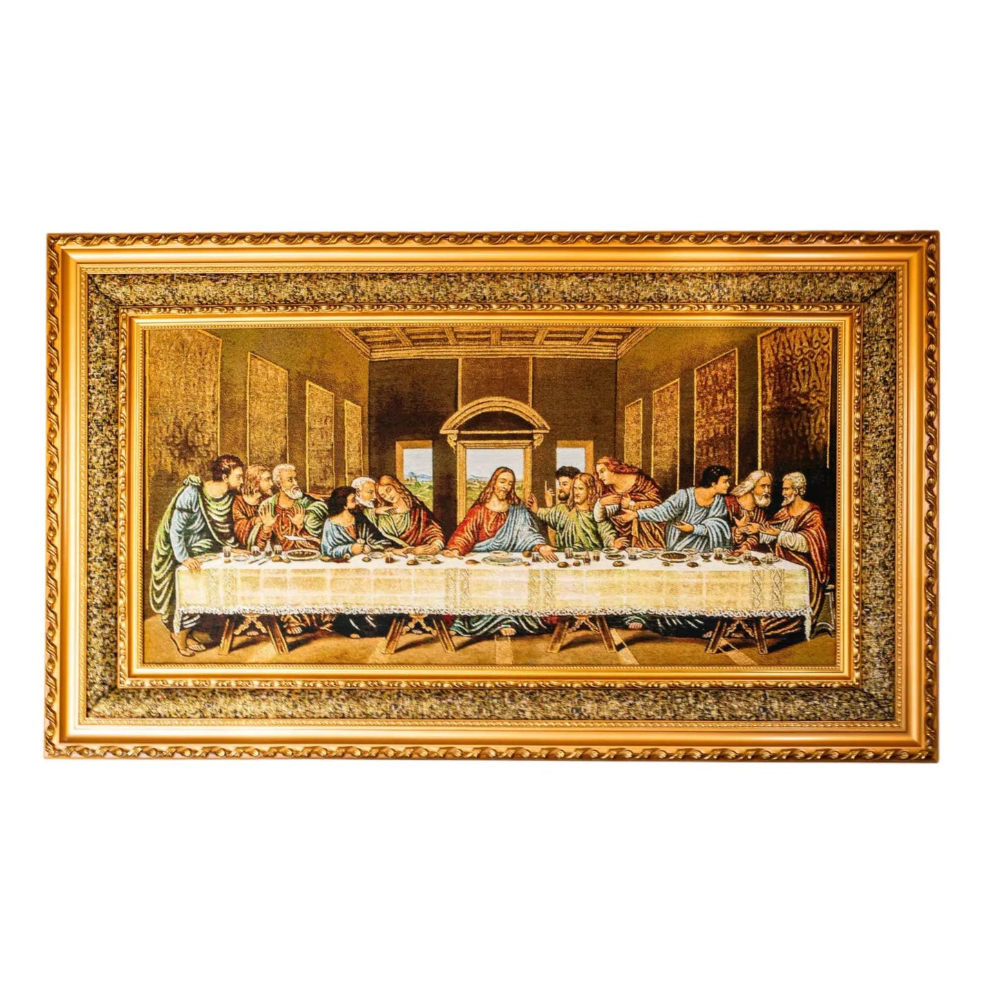 Last Supper Double Padded Framed Image   39"