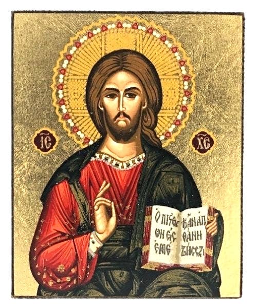 Jesus Christ of Kazan Pantocrator Silk Screen Icon Magnet