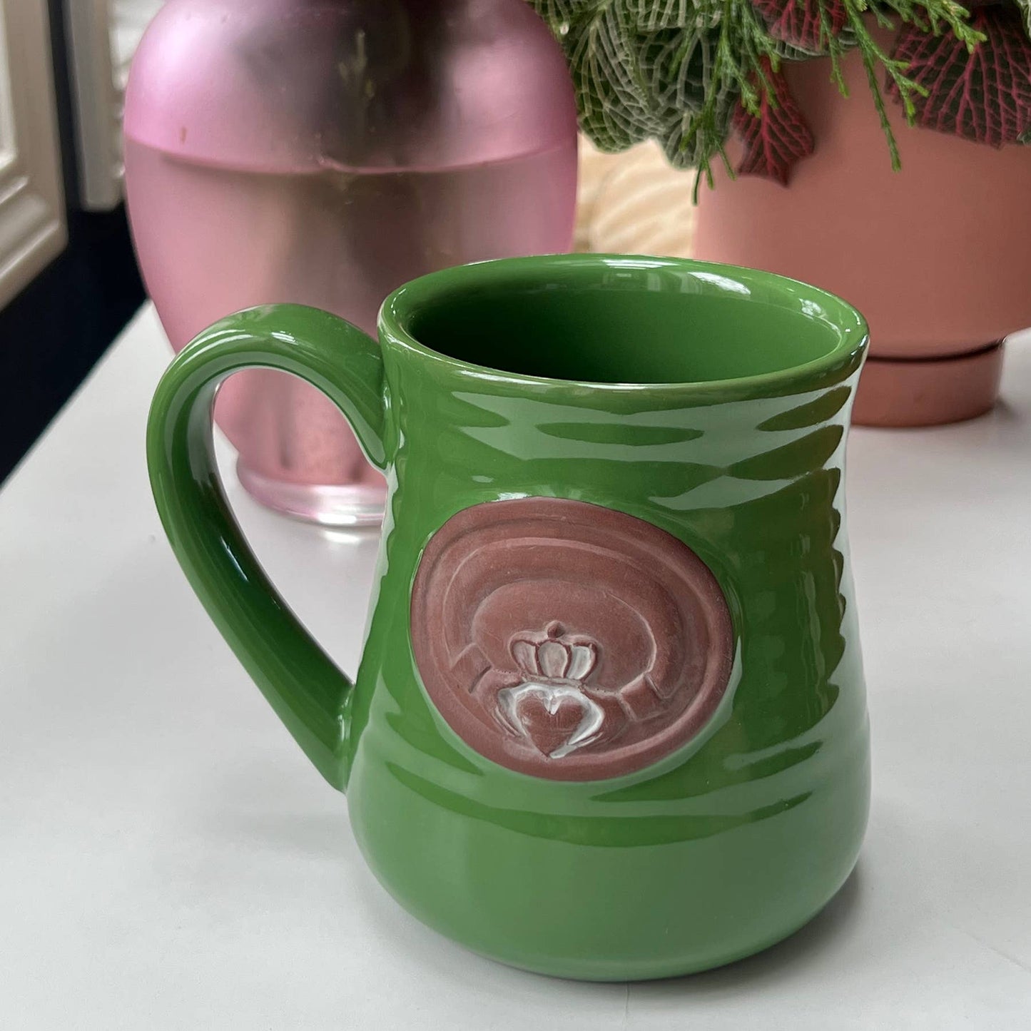 Irish Claddagh Pottery Mug