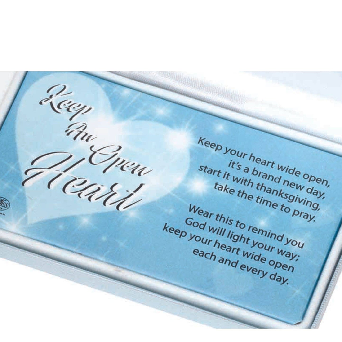 Keep an Open Heart Silver Plate Necklace 18"