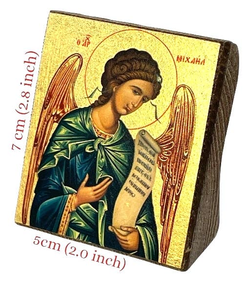 Archangel Michael Silk Screen Icon Freestanding