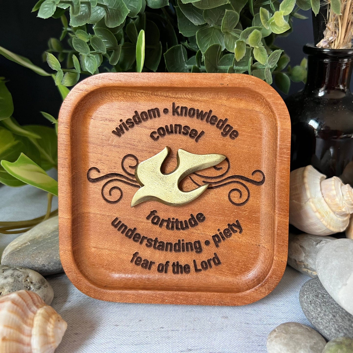 Seven Gifts of the Holy Spirit Trinket Dish
